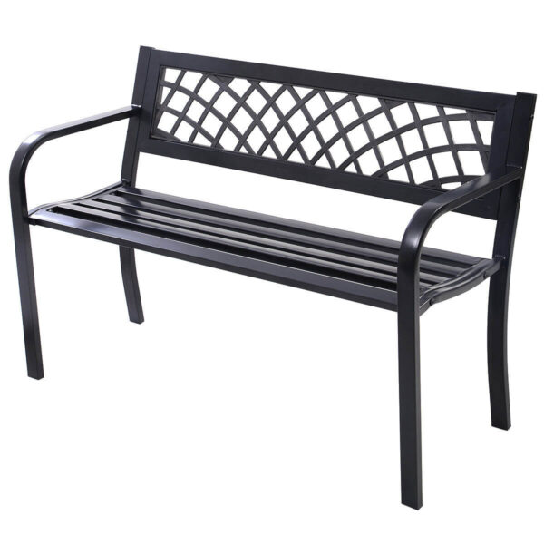 Metal Frame Outdoor Bench with 280 KG Load Capacity