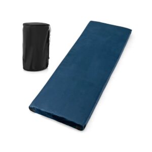 6.5 cm Thick Portable Roll Up Memory Foam Sleeping Pad Camping Mat with Carry Bag-Navy