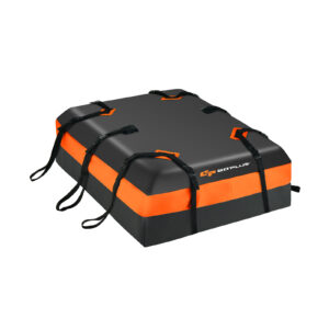 Waterproof Rooftop Luggage Bag with Non-Slip Mat and 6 Door Hooks-Orange