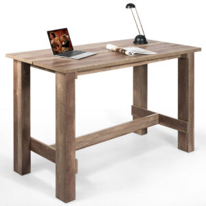 Wooden Dining Table Large Computer Desk with Hollow Design