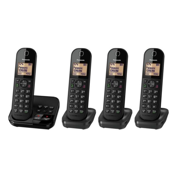 Panasonic KXTGC424EB Cordless Quad Handset Telephone