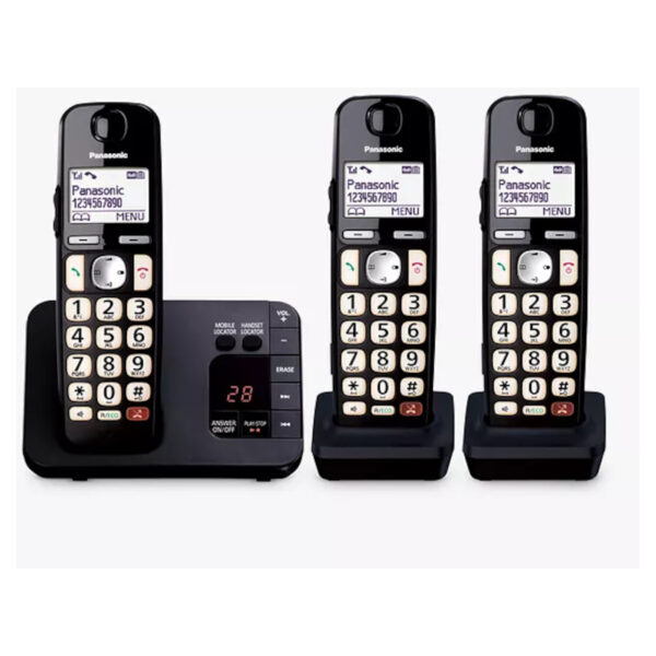 Panasonic KXTGE823EB Trio Cordless Phone with Answer Machine