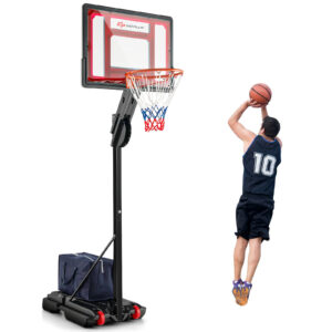 1.55-3.1M Height Adjustable Basketball Hoop with Wheels