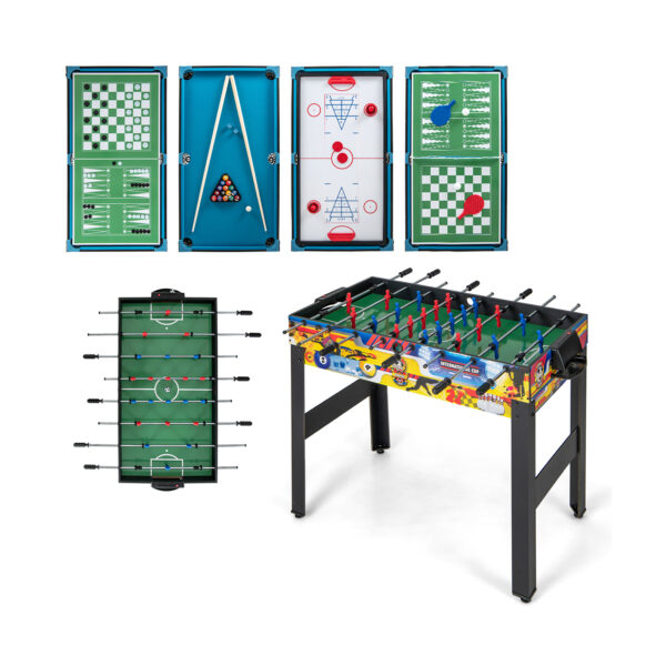 12-in-1 Combo Game Table Set Multi Game Table with Foosball