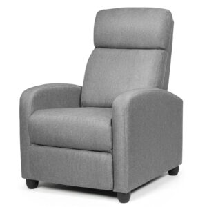 Modern Recliner Sofa Lounge / Adjustable Backrest Armchair-Grey