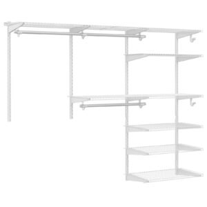 Custom Closet Organizer System Kit with Shelves-White