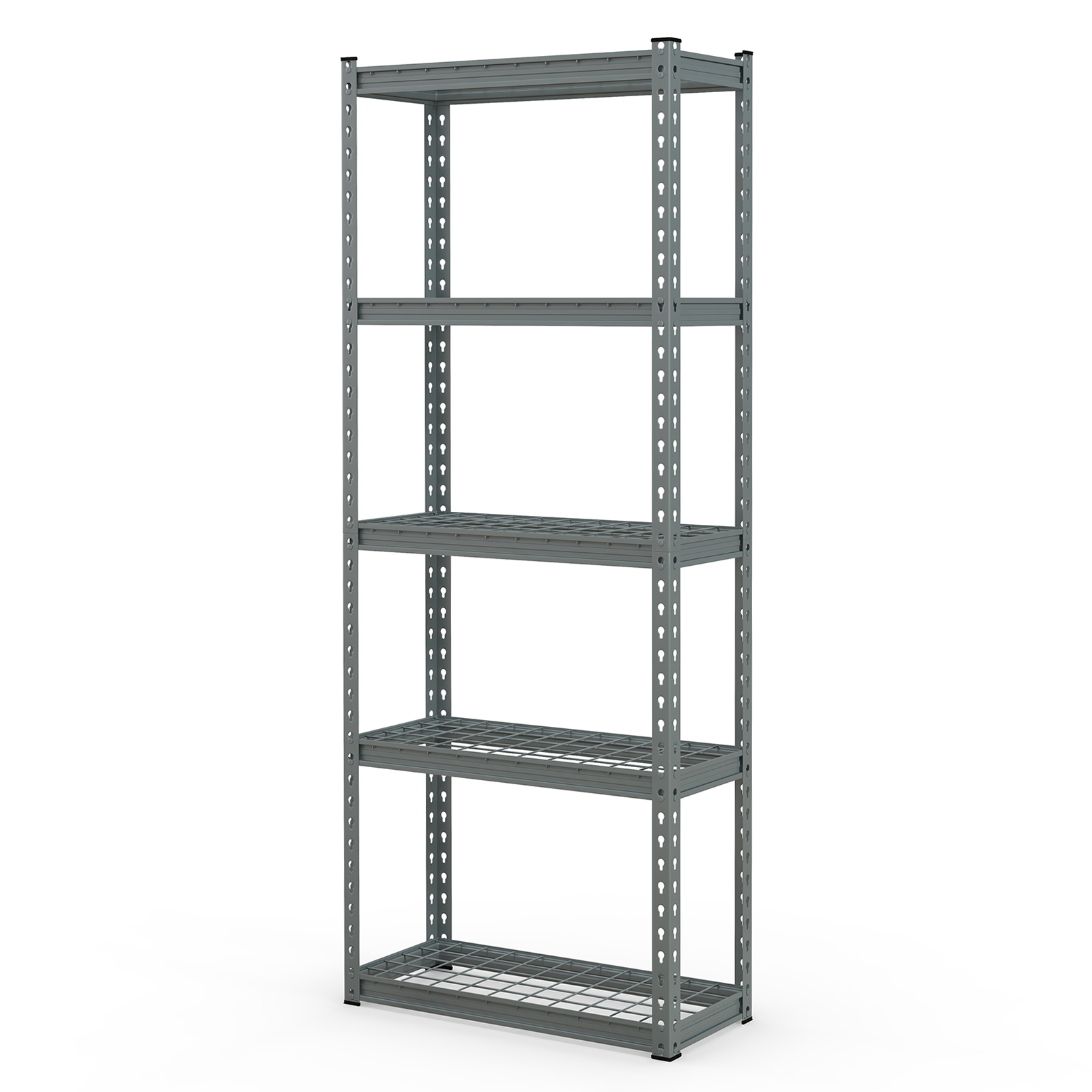 5-Tier Garage Metal Storage Shelves Shelving Unit-Grey