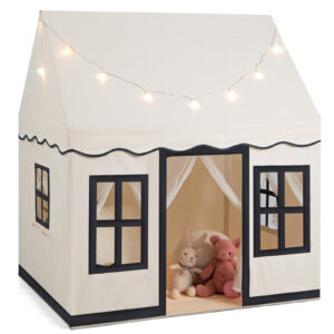 Indoor Kids Play Tent with Star Lights for Children Boys Girls Gift-Beige