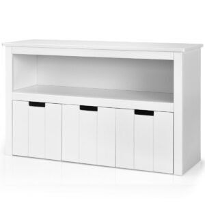 3 Drawer Kids Storage Cabinet with Open Shelf