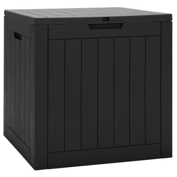 Outdoor Storage Shed with Handles and Lockable Lid-Black