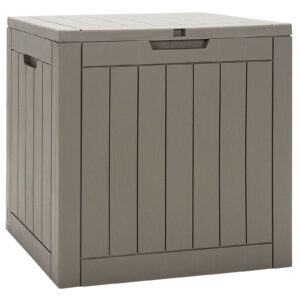 Outdoor Storage Shed with Handles and Lockable Lid-Coffee