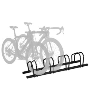 4-Bike Garage Bicycle Storage Rack-Black
