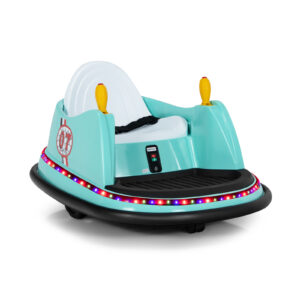 Kids Ride-On Bumper Car with Colorful Flashing Lights and Music-Green