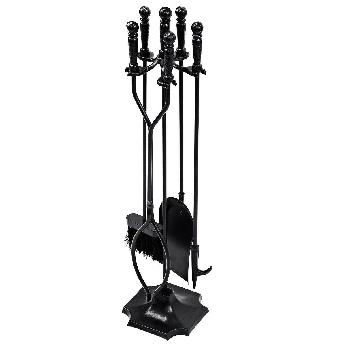 5 PCS Fireplace Tools Set with Stand