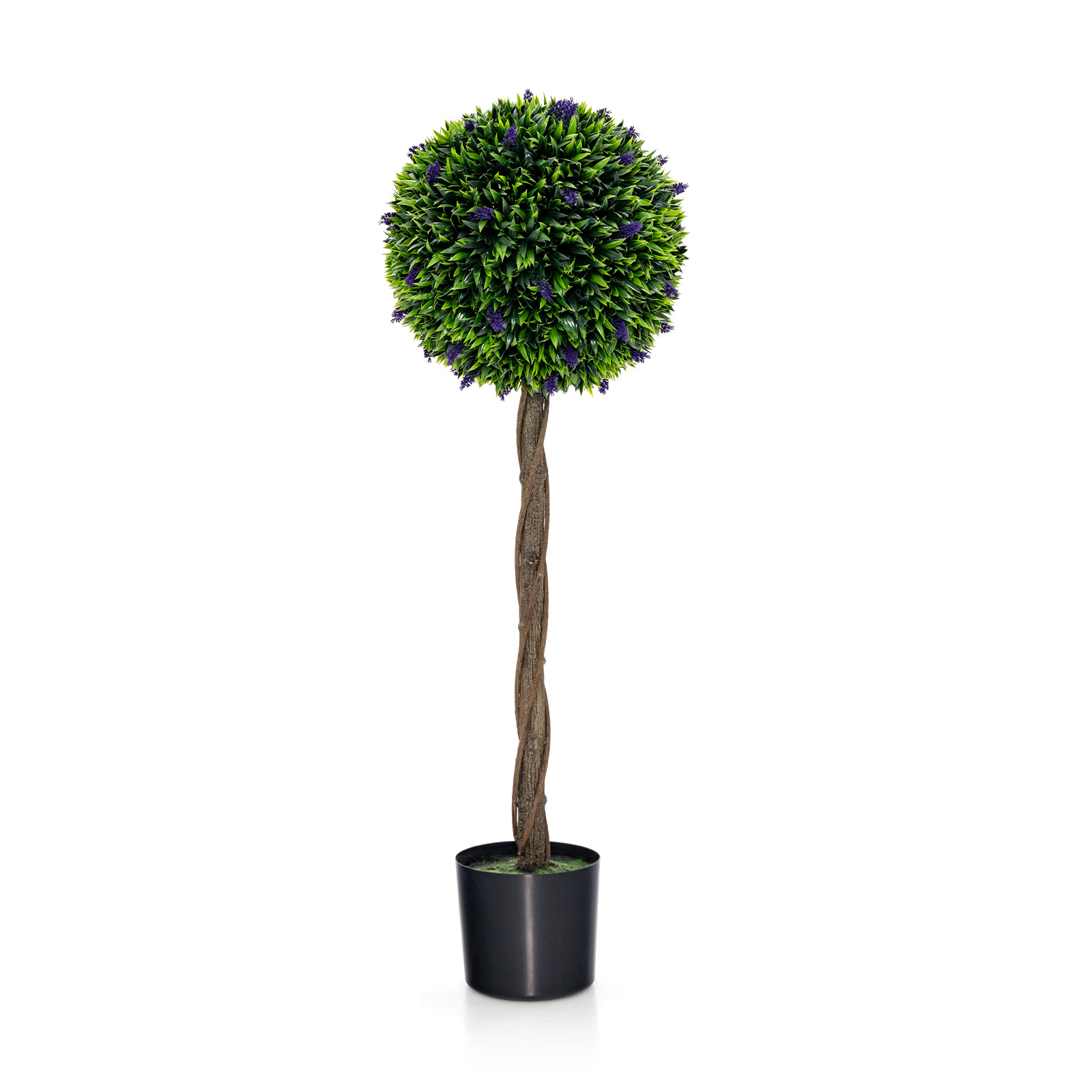 115 CM Artificial Boxwood Topiary Tree Fake Lavender Ball Plant-Green