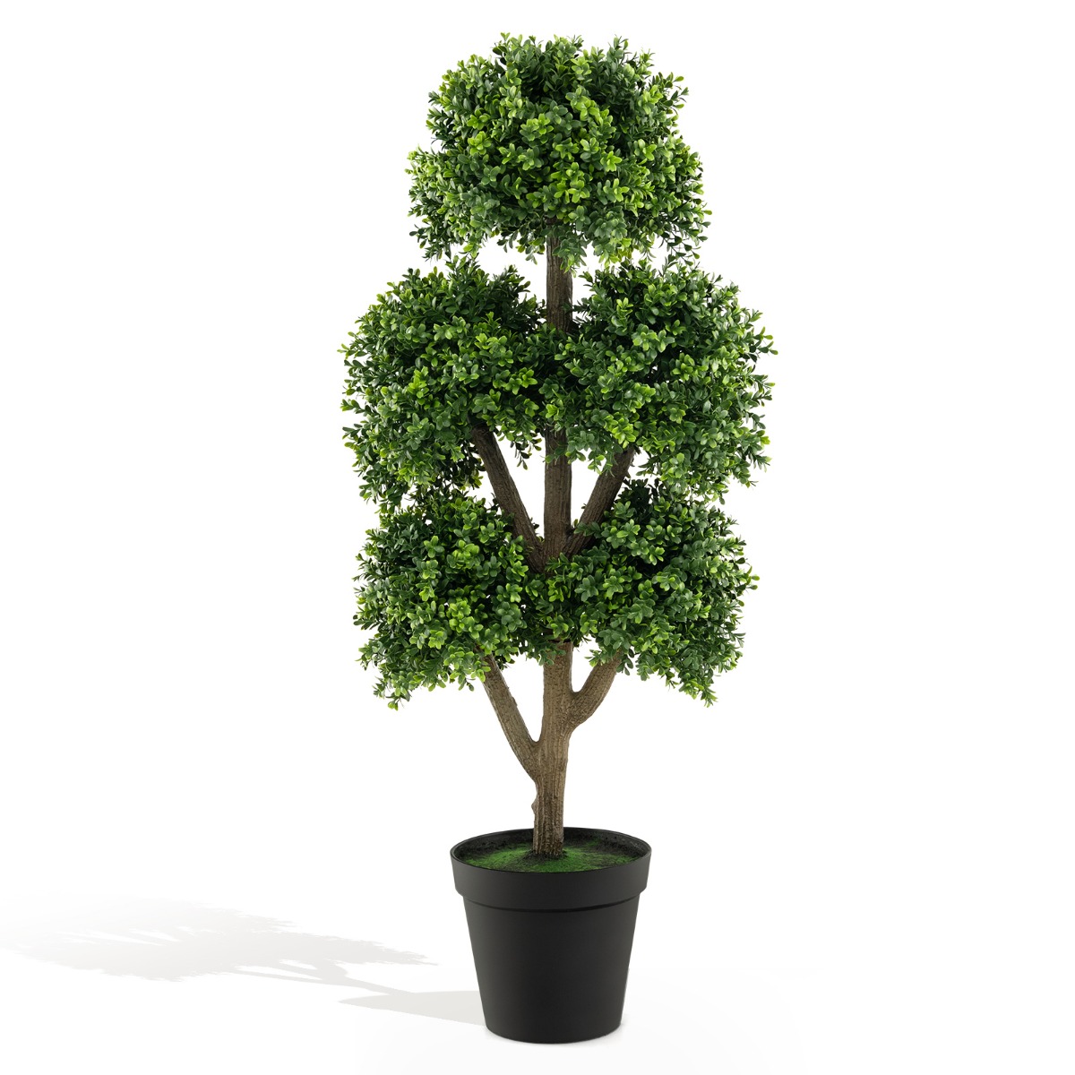 115cm Artificial Boxwood Topiary Ball Tree for Home Office Front Porch-Green