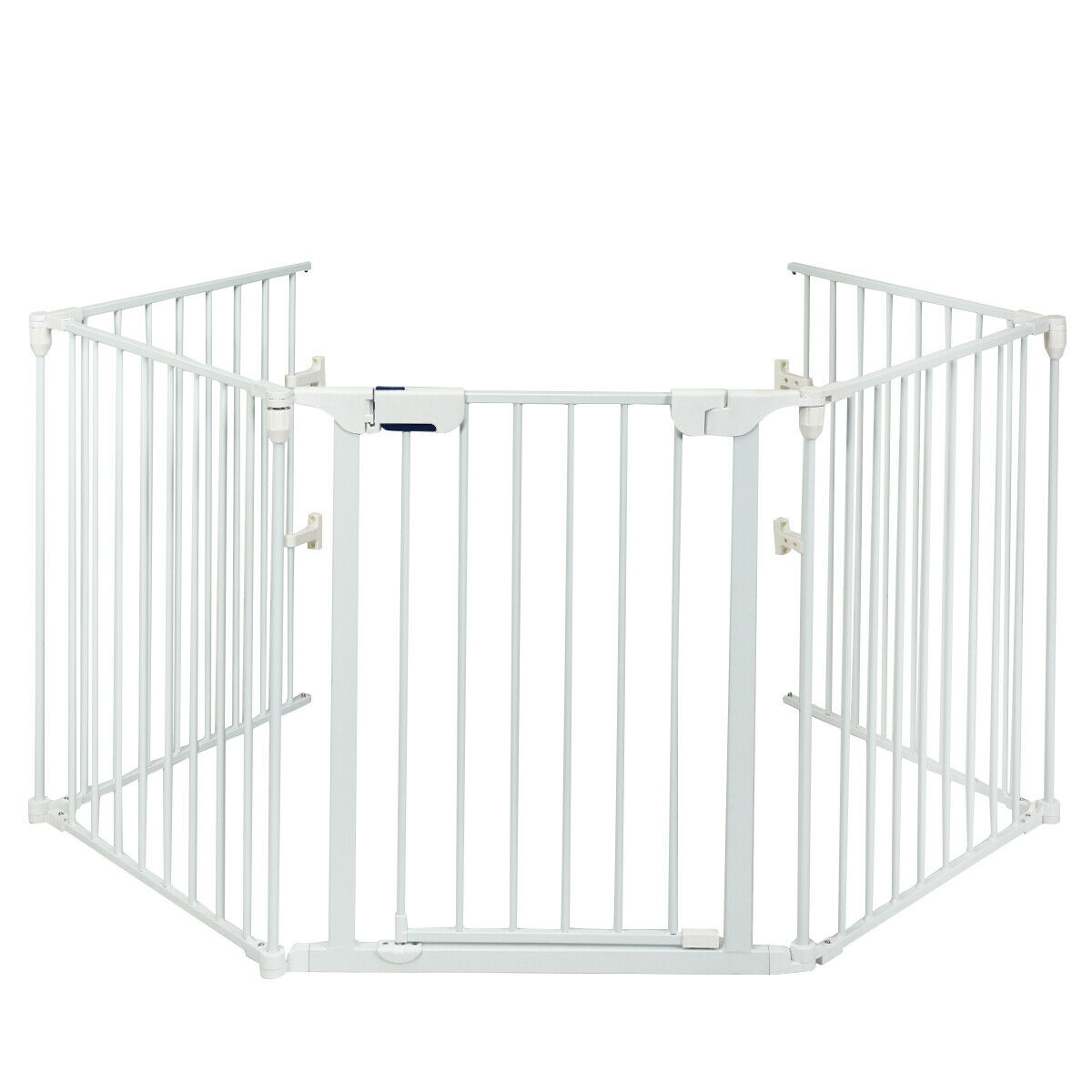 5 Panel Baby Safety Playpen Fireplace Barrier Gate Room Divider-White