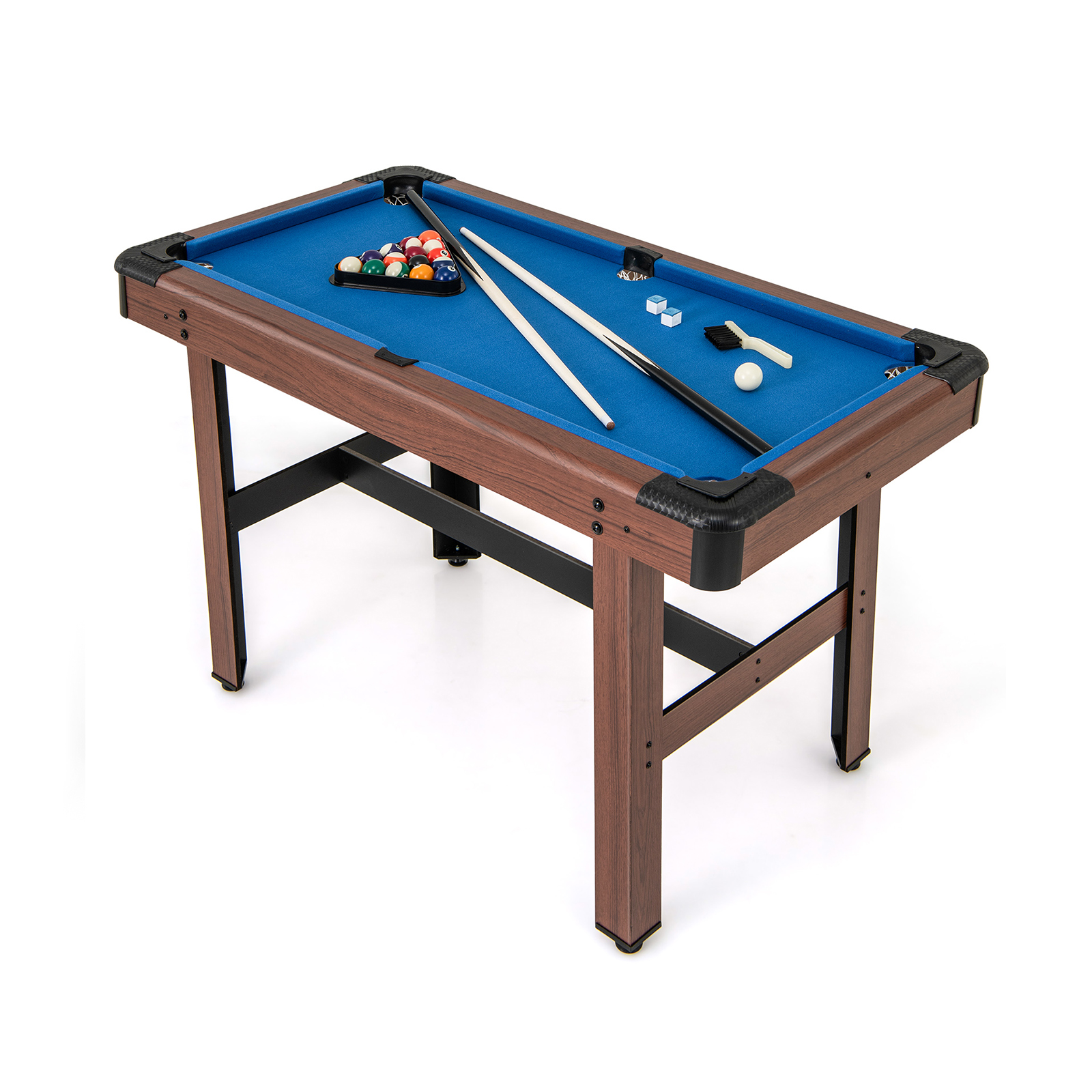 122 cm Wooden Pool Table for Kids and Adults-Blue