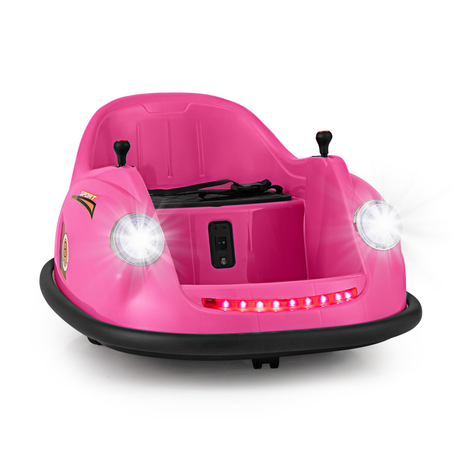 12V Kids Ride on Bumper Car with Remote Control and Music-Pink