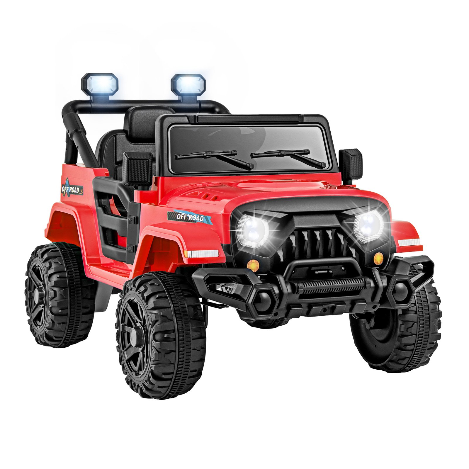 12V Kids Ride on Truck with Remote Control and 3 Speeds-Red