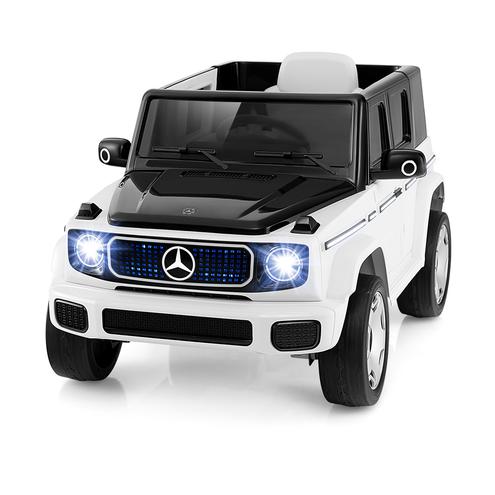 12V Licensed Mercedes-Benz EQG Kids Ride On Car-White