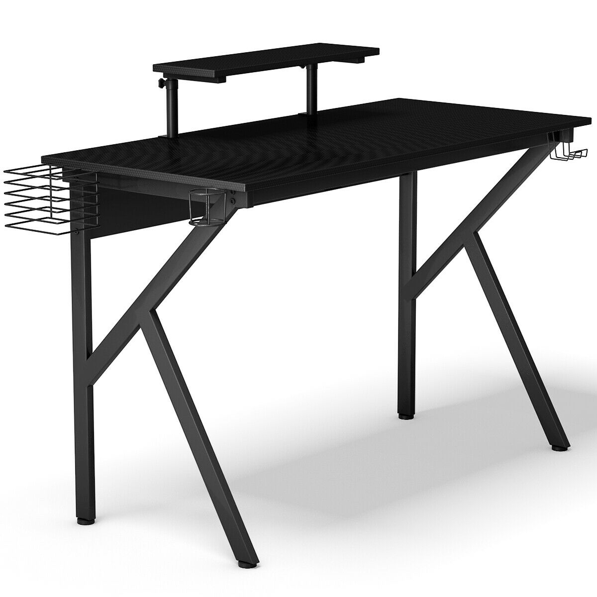 K- Frame Computer Desk with Adjustable Monitor Shelf