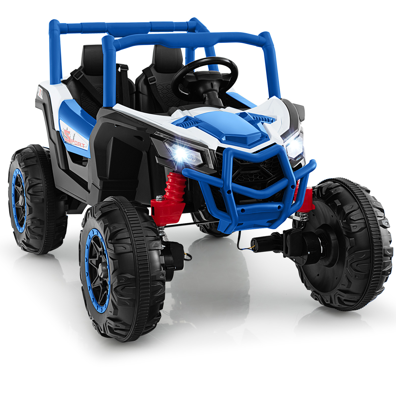 24V Kids Ride on UTV with 4 x 100W Powerful Engin and Remote Control-Blue