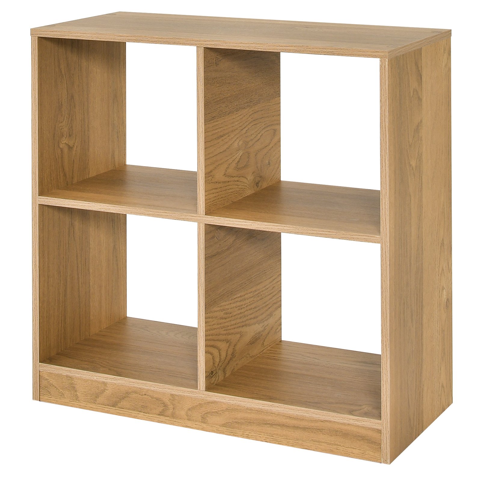 4-cube Wooden Storage Cabinet with Anti-Toppling Device-Natural