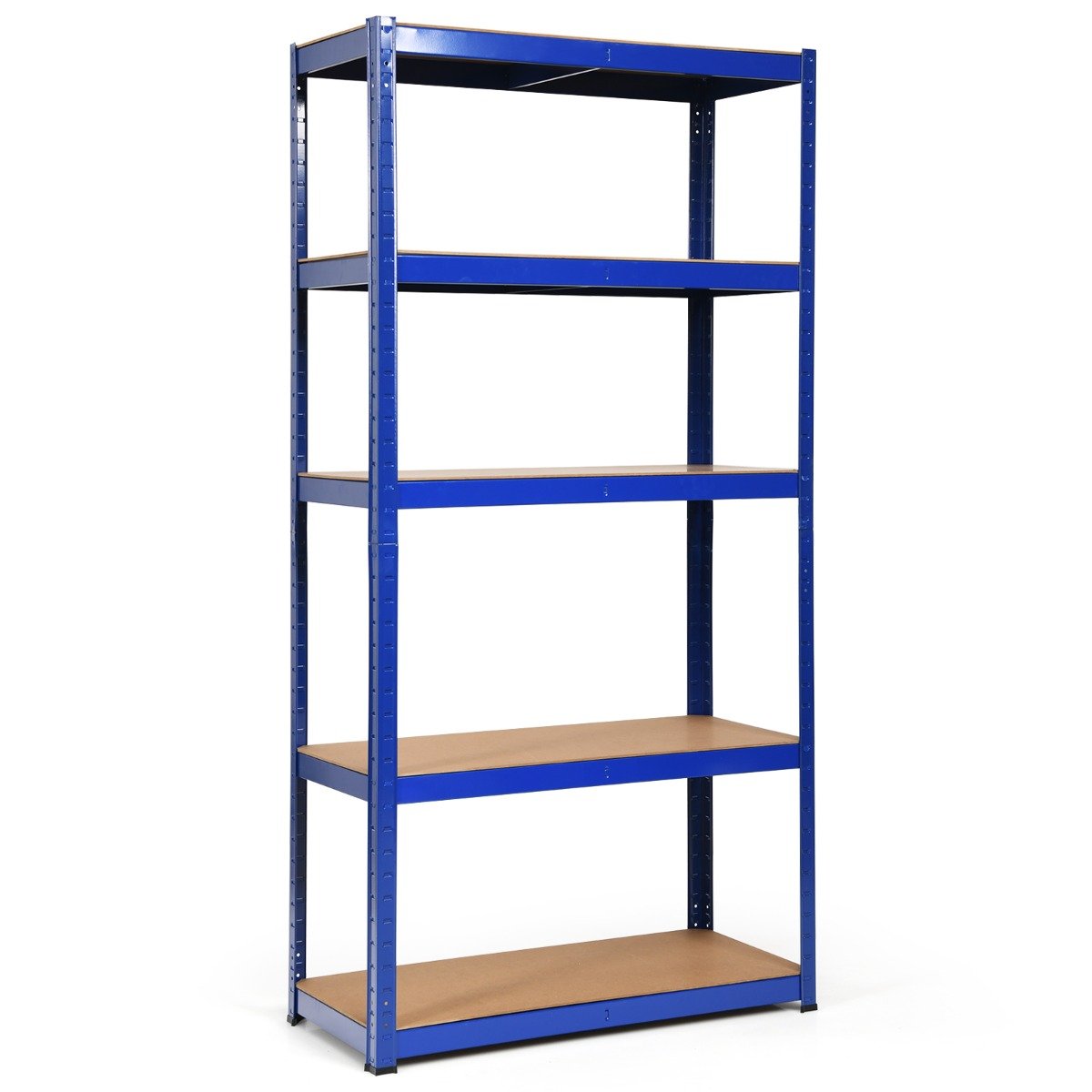 5-Tier Storage Rack with Boltless Shelving and Adjustable Shelves-Navy