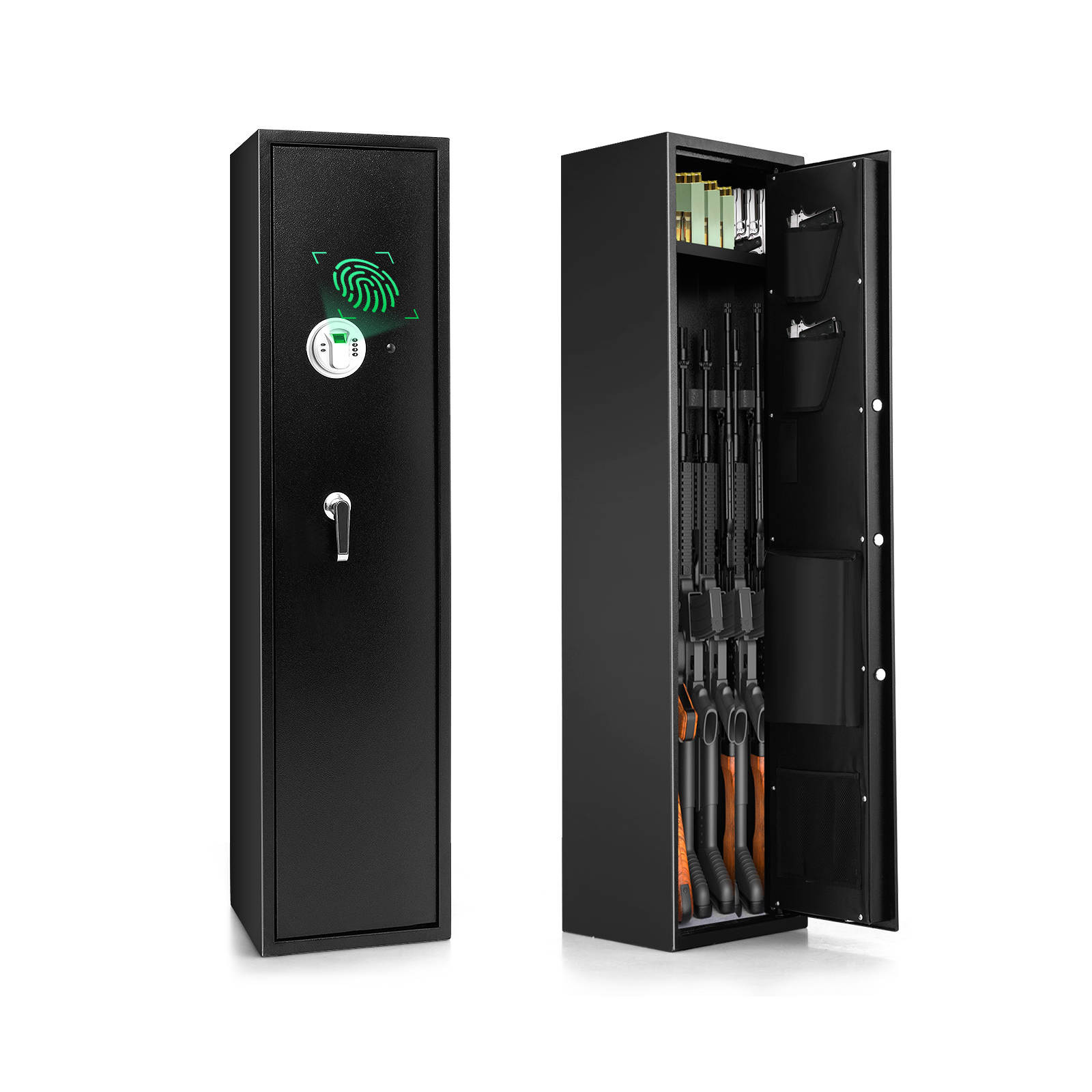 5-Rifle Long Heavy Duty Gun Cabinet with Digital Keypad