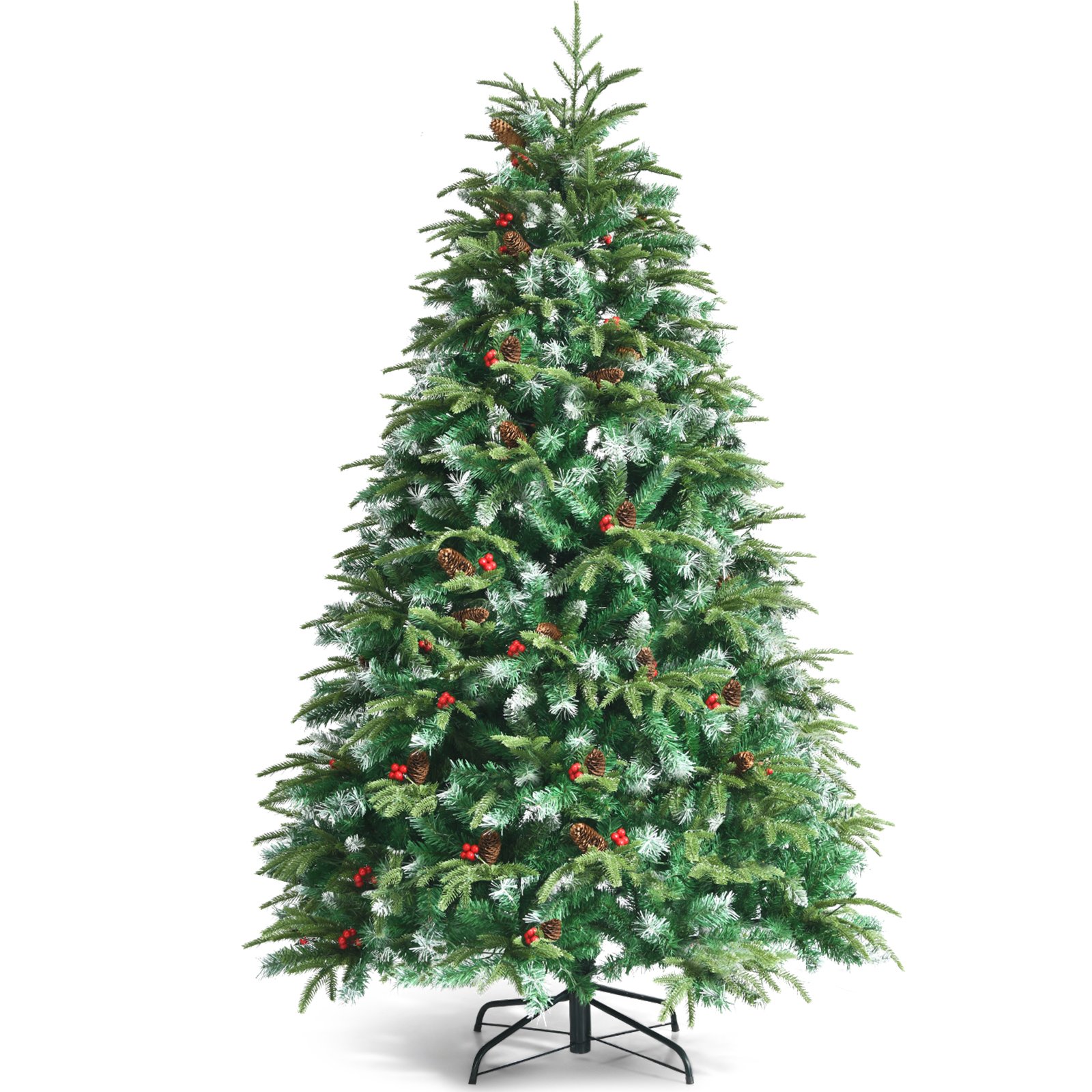 5/6 Feet Artificial Christmas Tree with LED Lights and Tips-6 ft