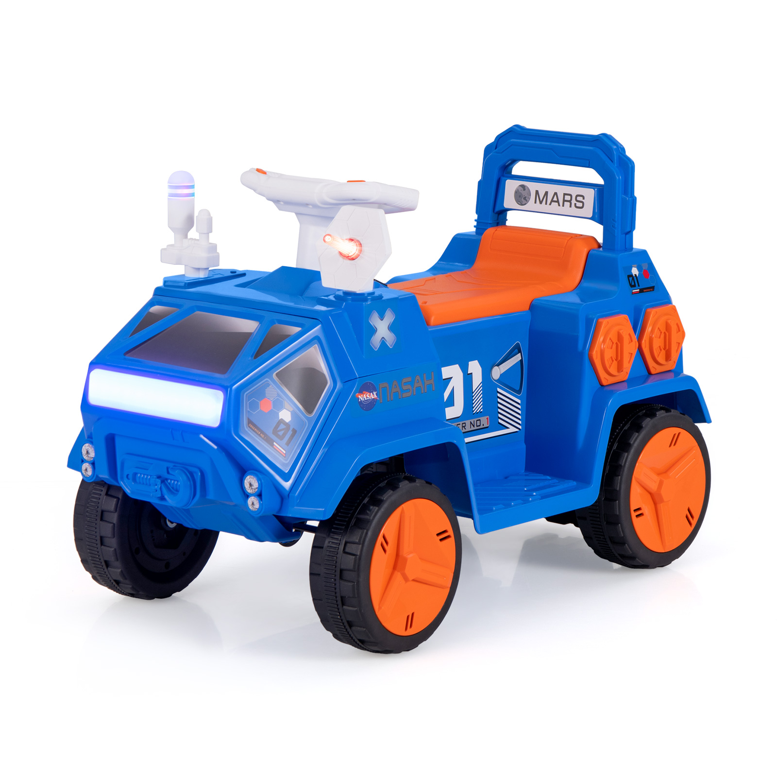 6V Kids Ride on Car Electric 4-Wheeler for Kids with Music-Navy