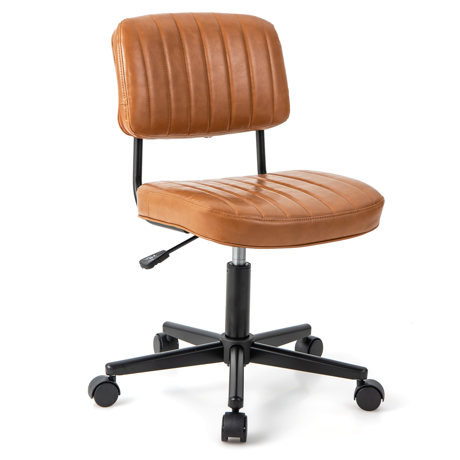 Adjustable Ergonomic Leisure Chair with PU Leather-Orange