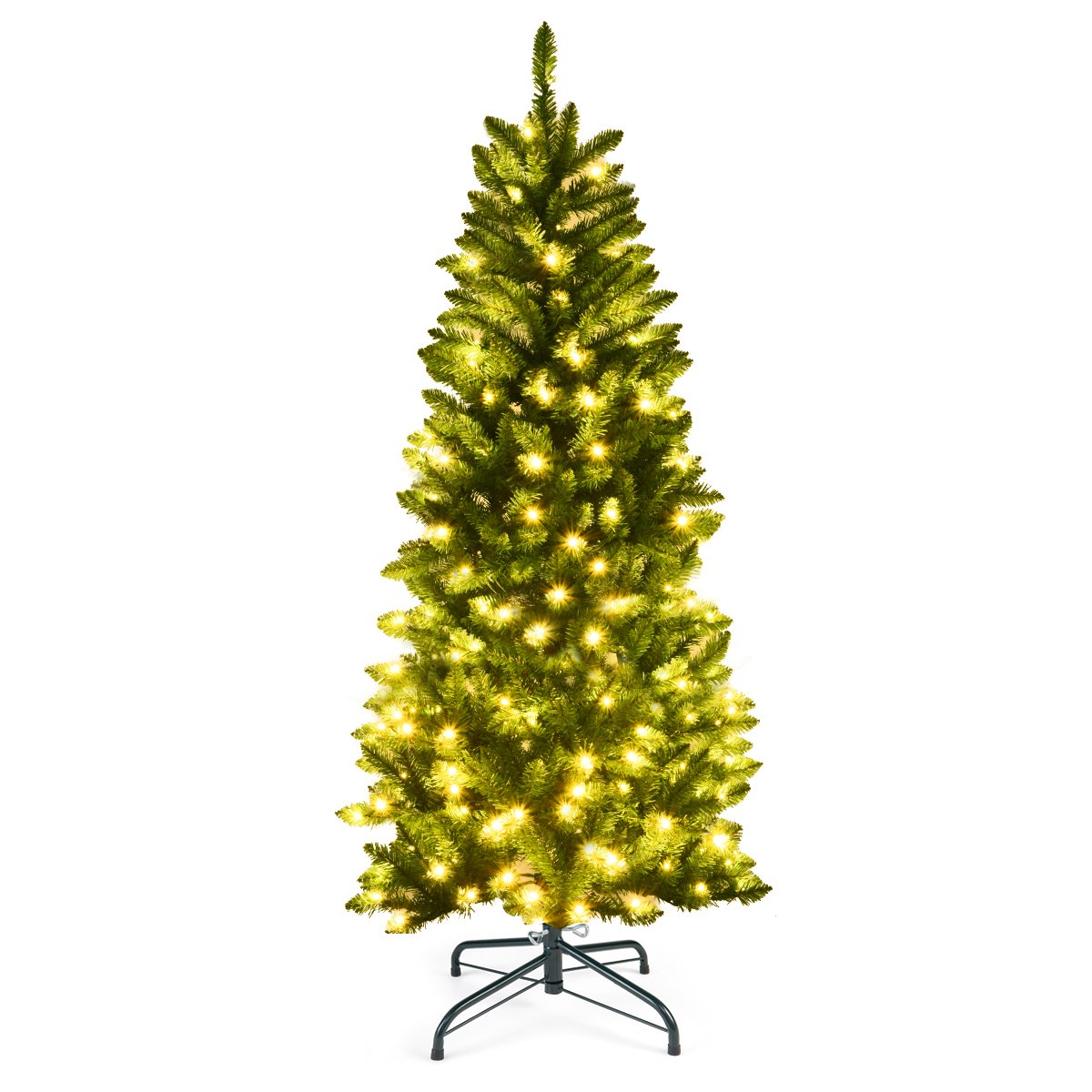 Artificial Pencil Christmas Tree with 250 Warm White UL-listed Lights-5FT