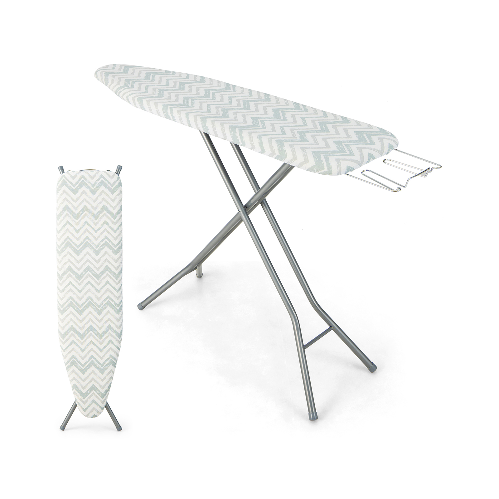 154 x 36cm Folding Ironing Board with Extra Cotton Cover-White