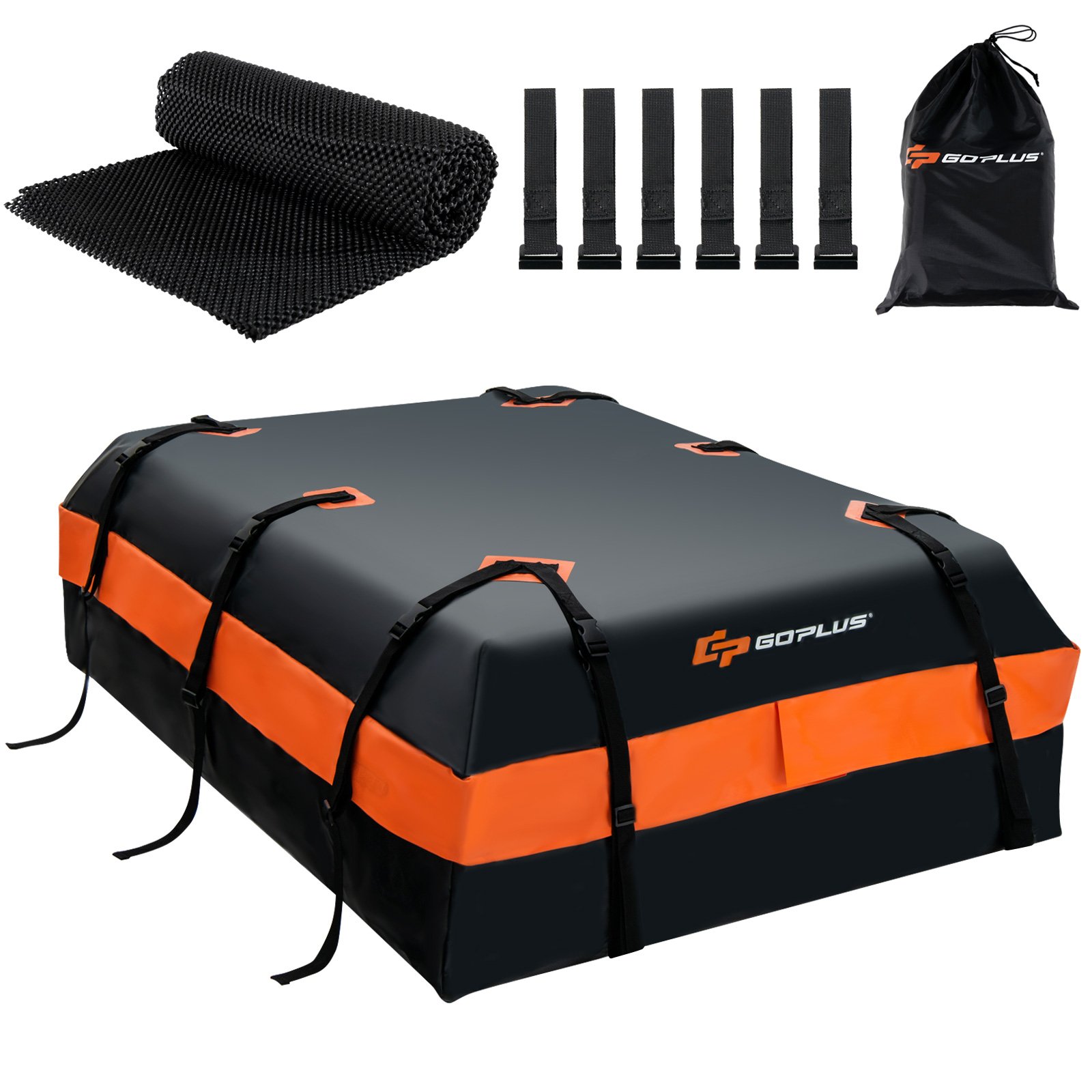 560L Rooftop Cargo Carrier Waterproof Car Roof Bag for All Vehicles-Orange