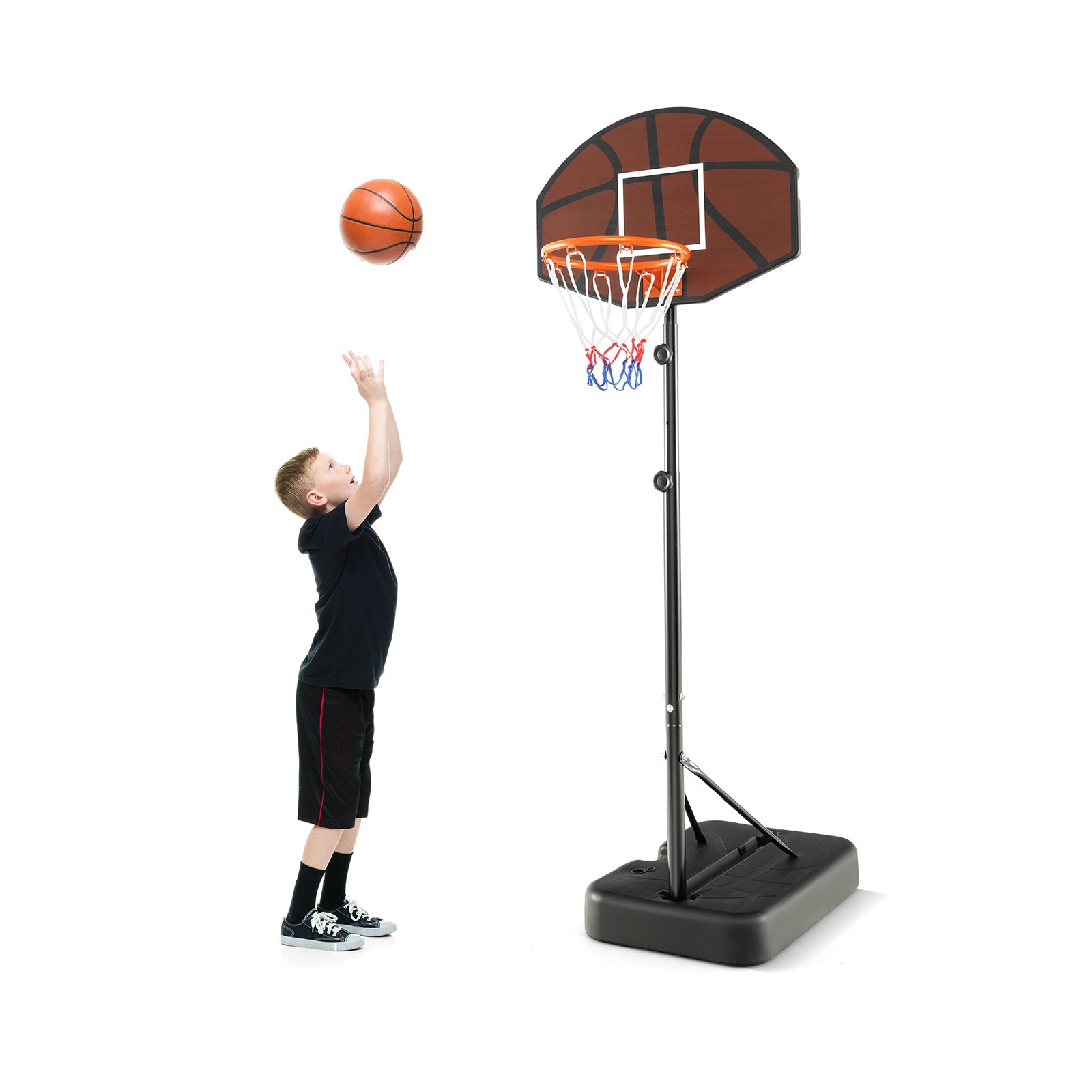 Basketball Hoop 5.6-6.5 FT Height Adjustable for Kids