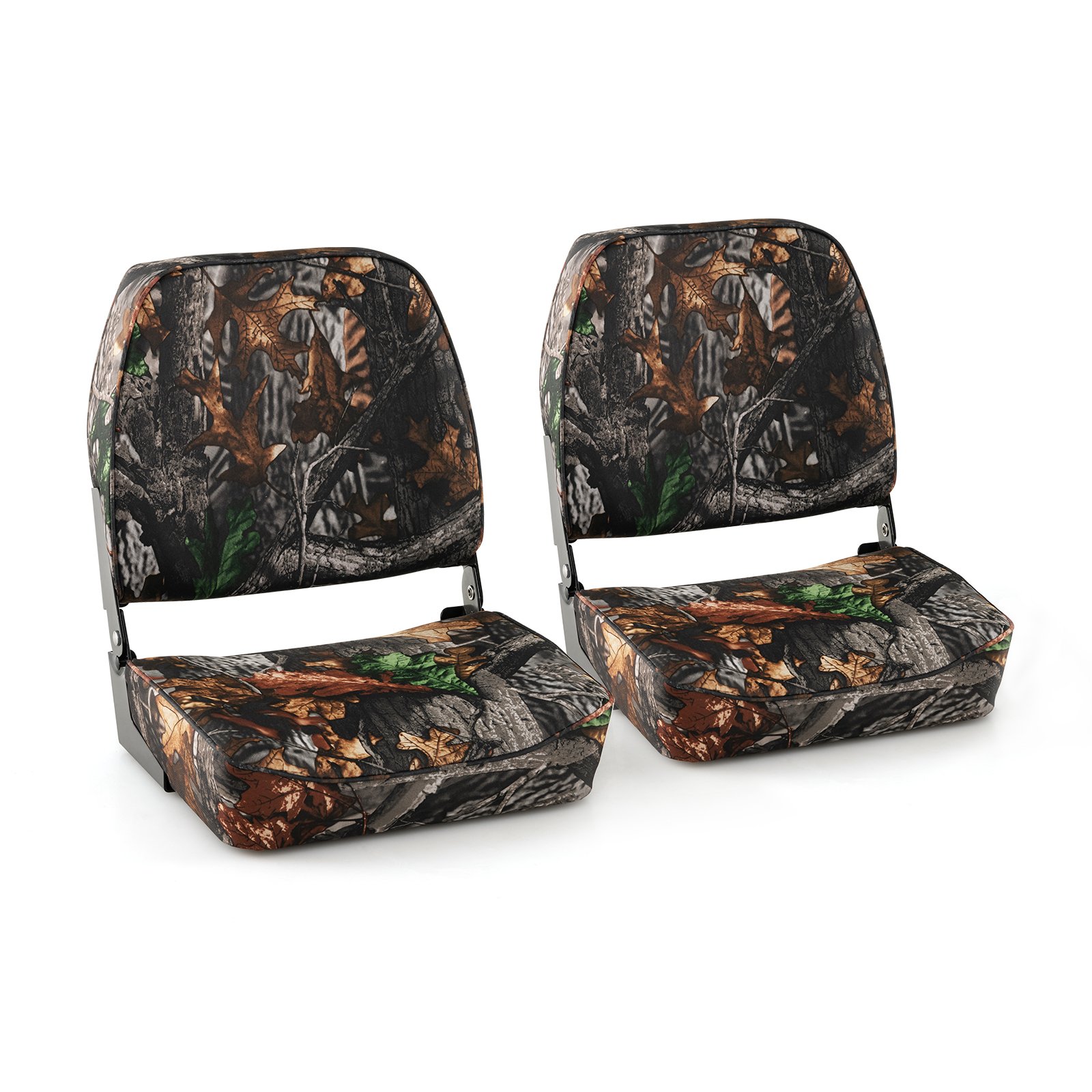 2-Piece Folding Boat Seat Set with Sponge Padding-Camouflage