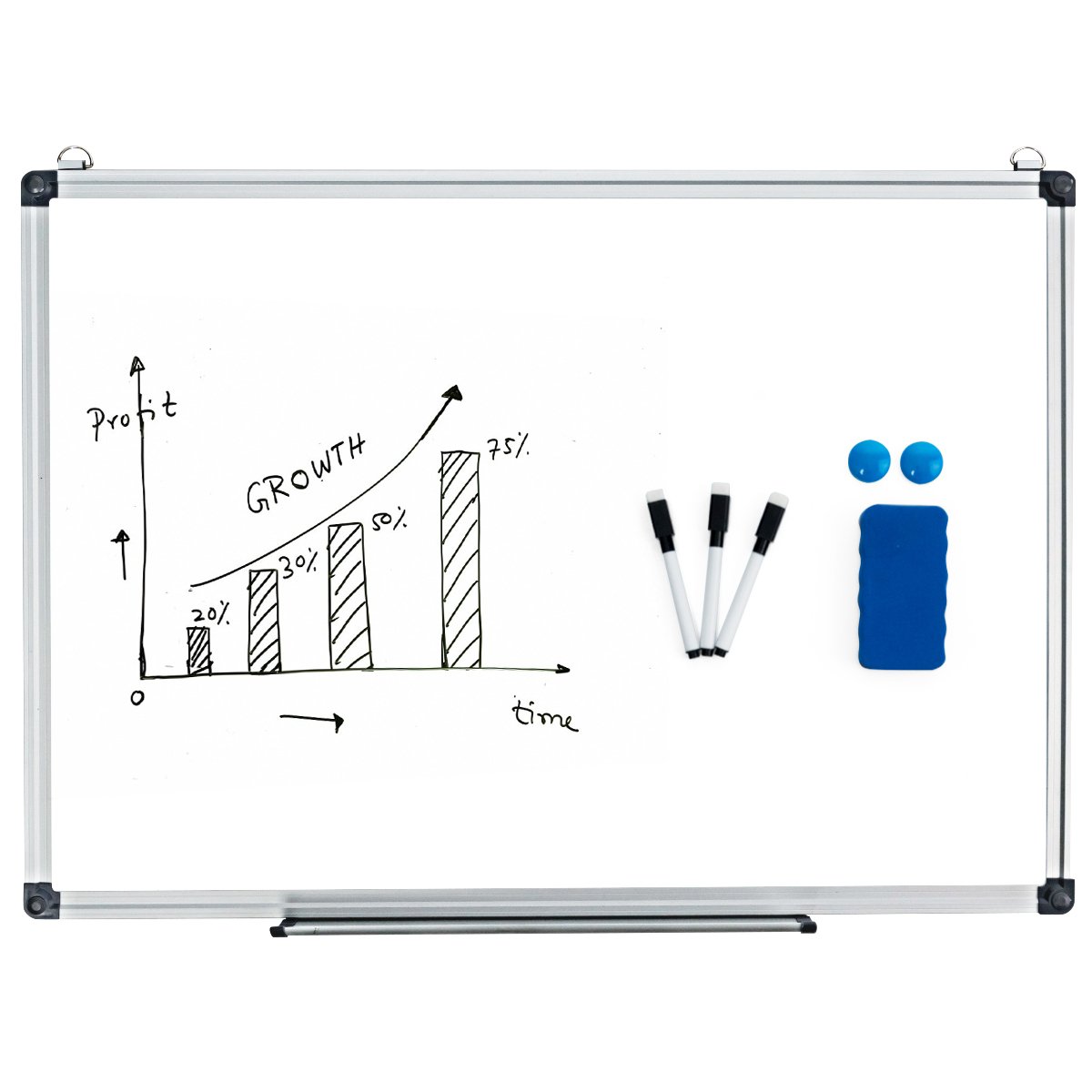 70 x 50 cm Dry Erase Board with Detachable Tray