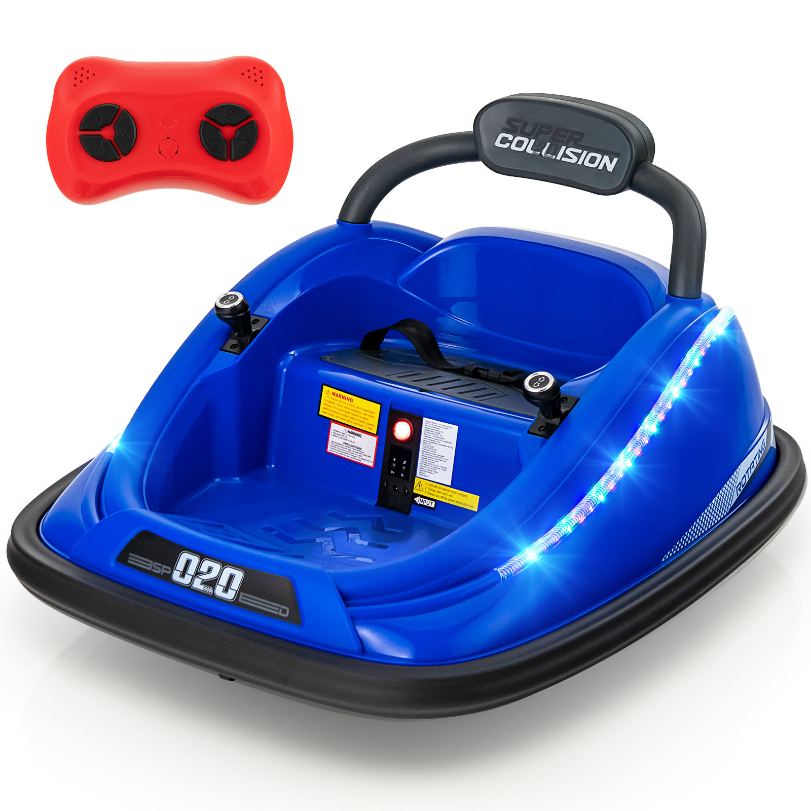 Electric Bumper Car with Remote Control for Kids-Blue