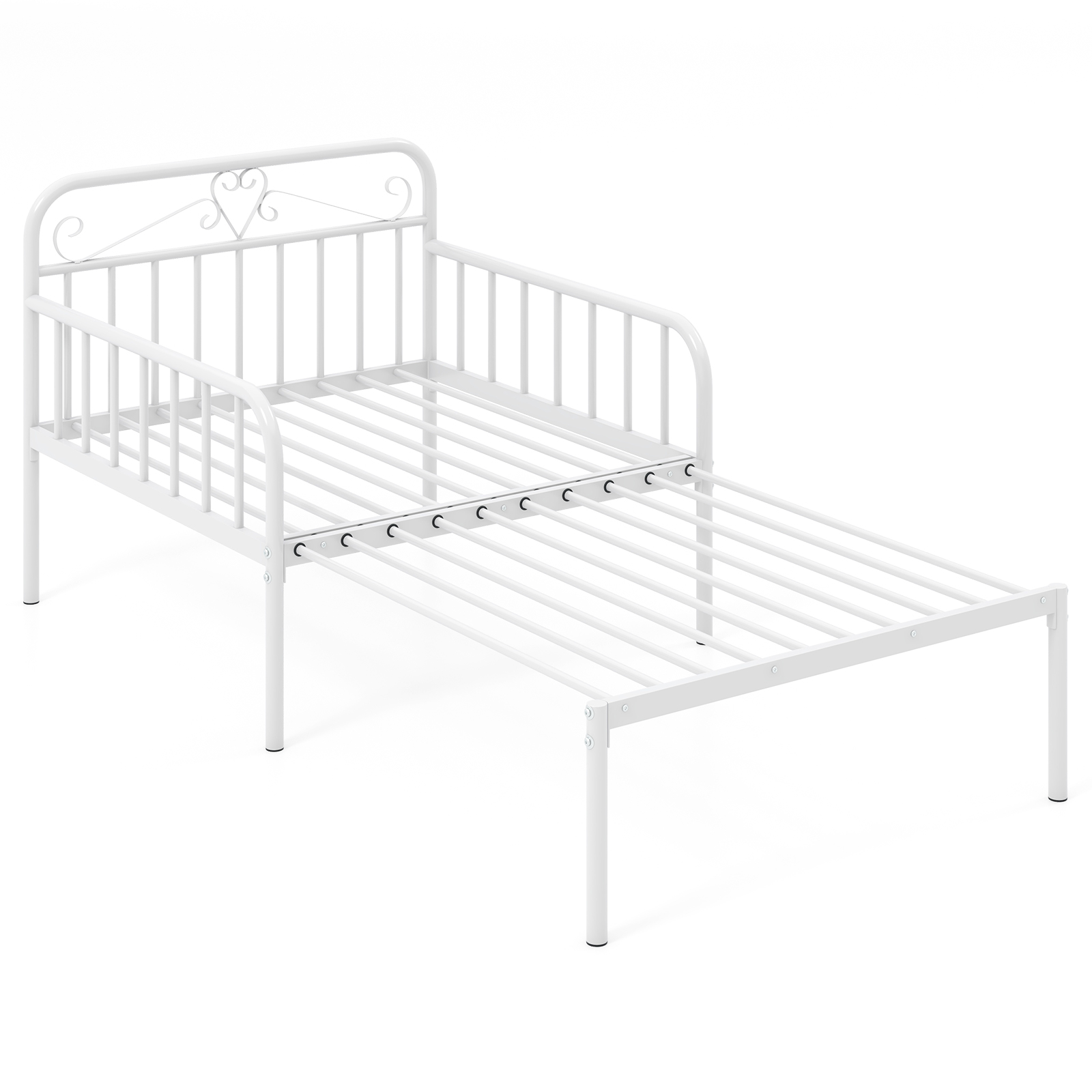 Extendable Daybed to Single Size Bed with Trundle for Adults and Guests-White