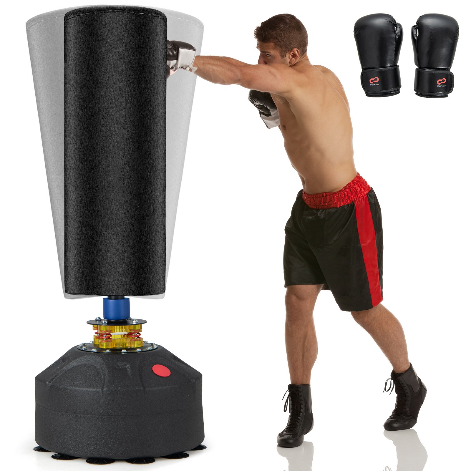 Freestanding Punching Bag with Stand and Suction Cup Base