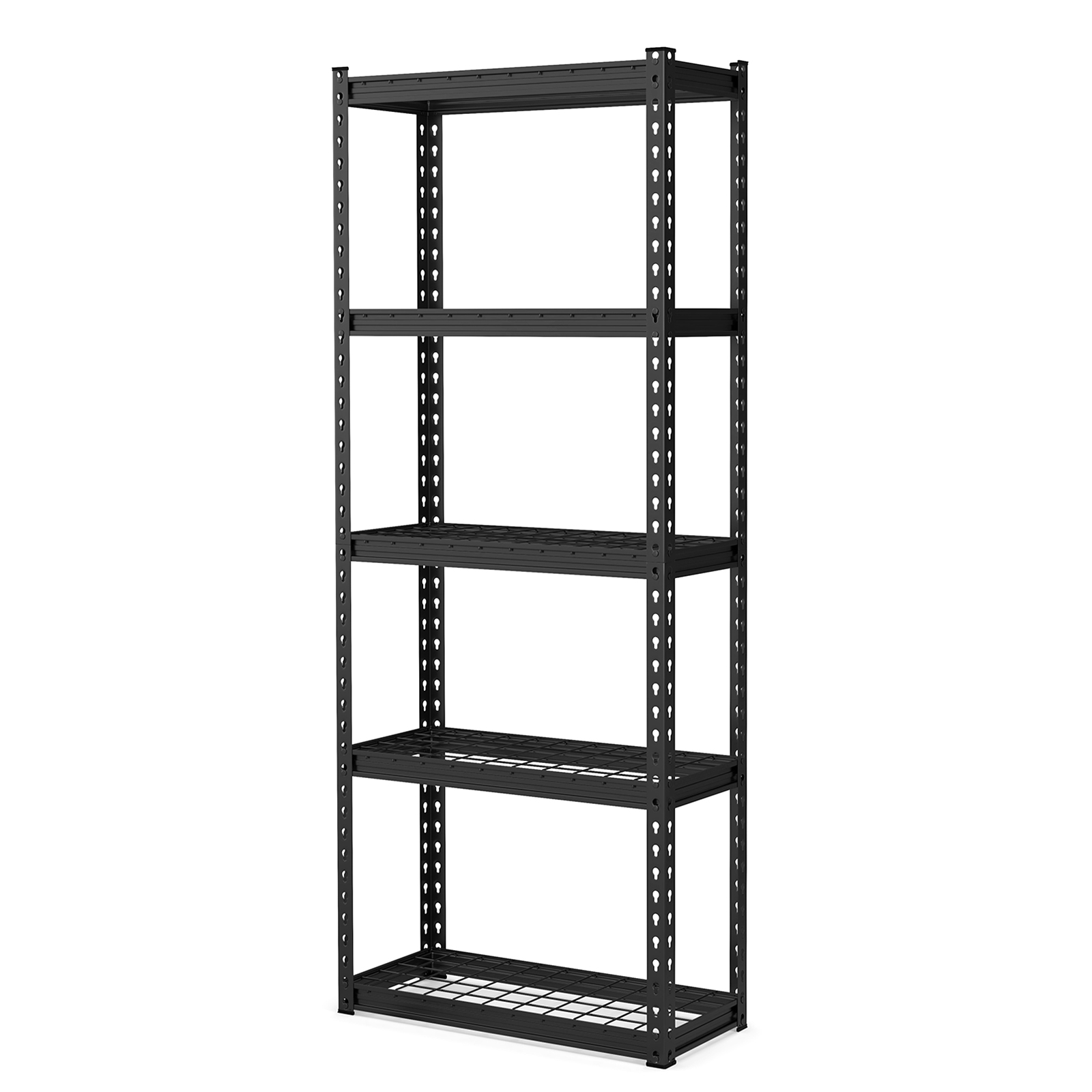 5-Tier Garage Metal Storage Shelves Shelving Unit-Black