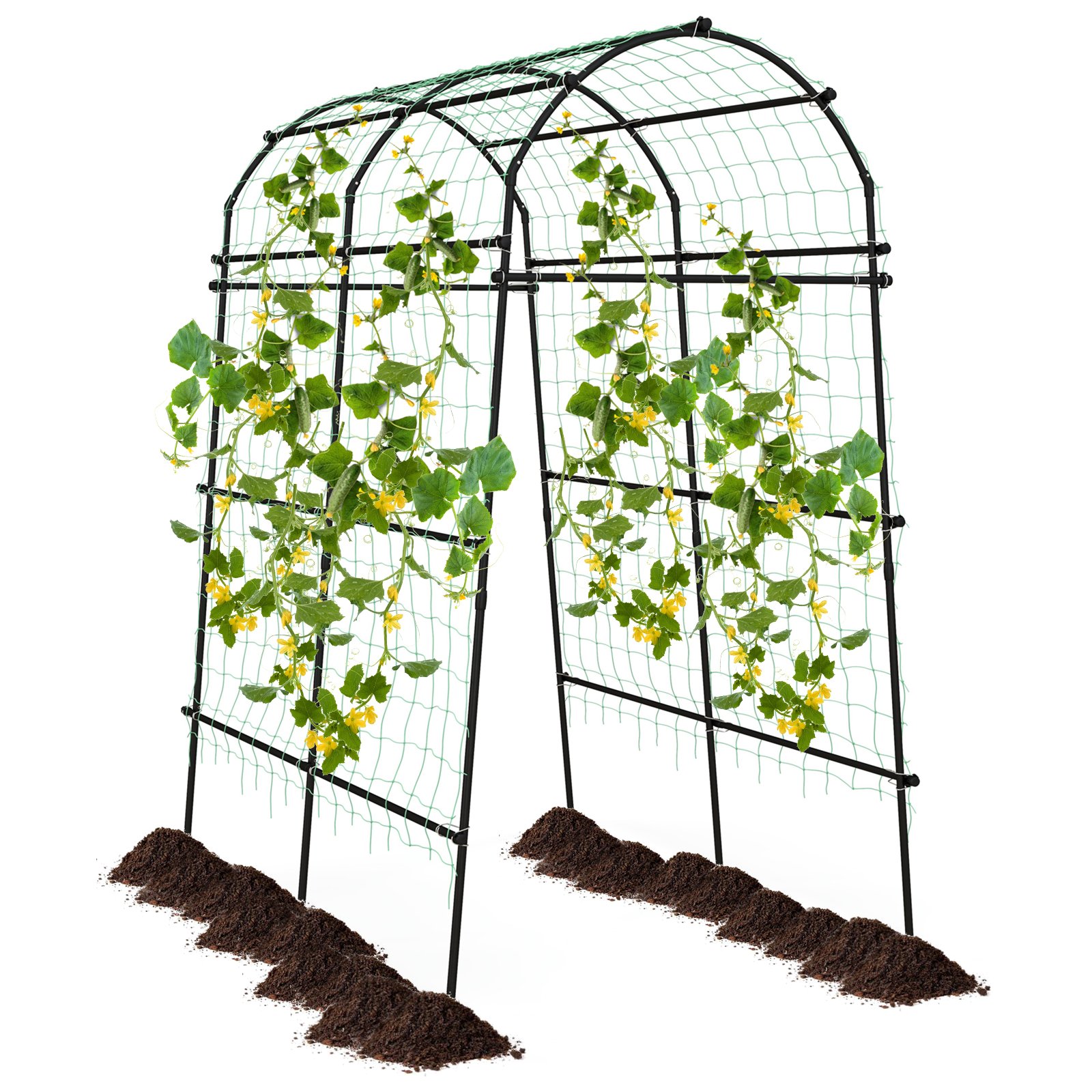 Garden Arch Trellis with PE Coated Metal Structure for Climbing Plants