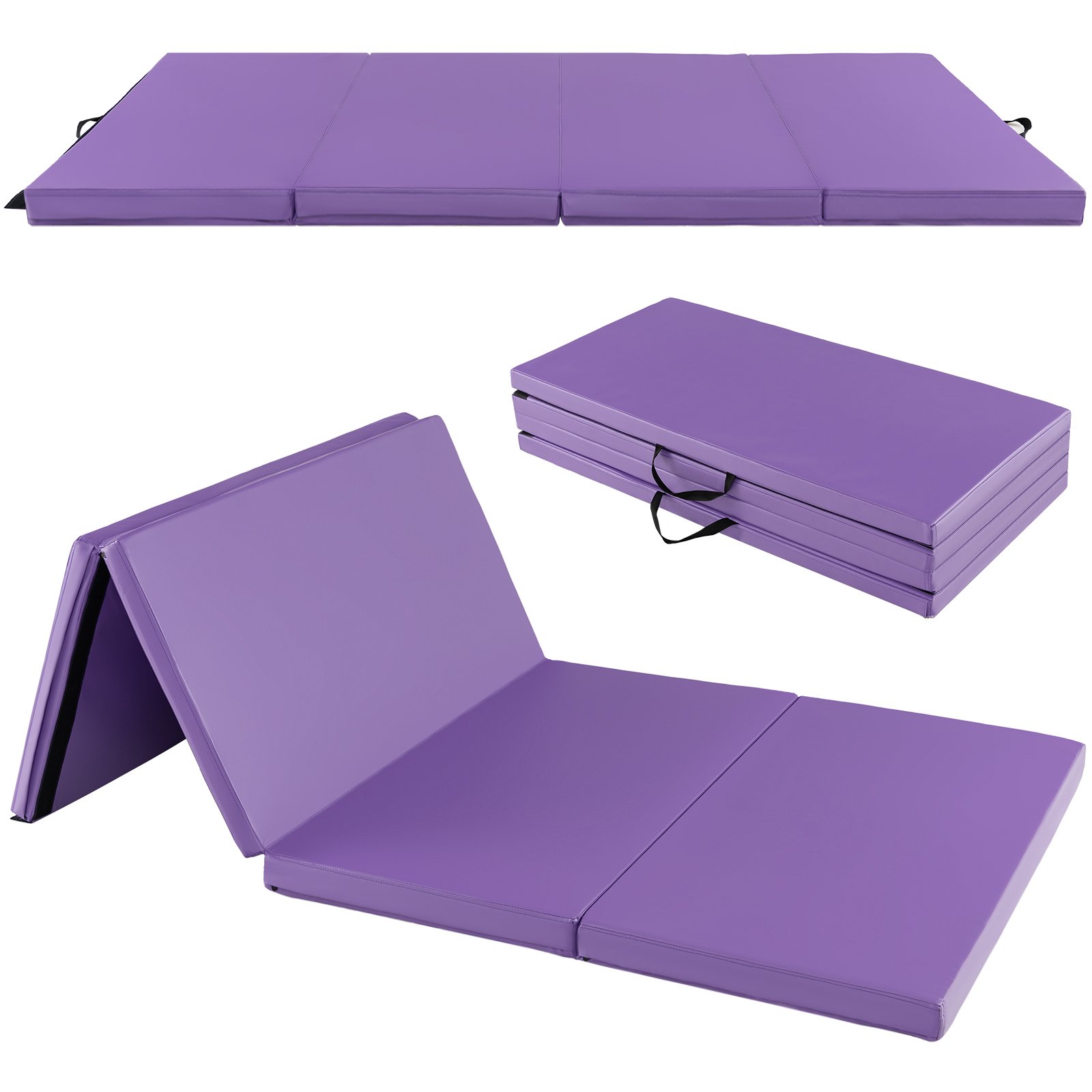 Gymnastics Thickened Exercise Mat with Carry Handles and Waterproof Cover