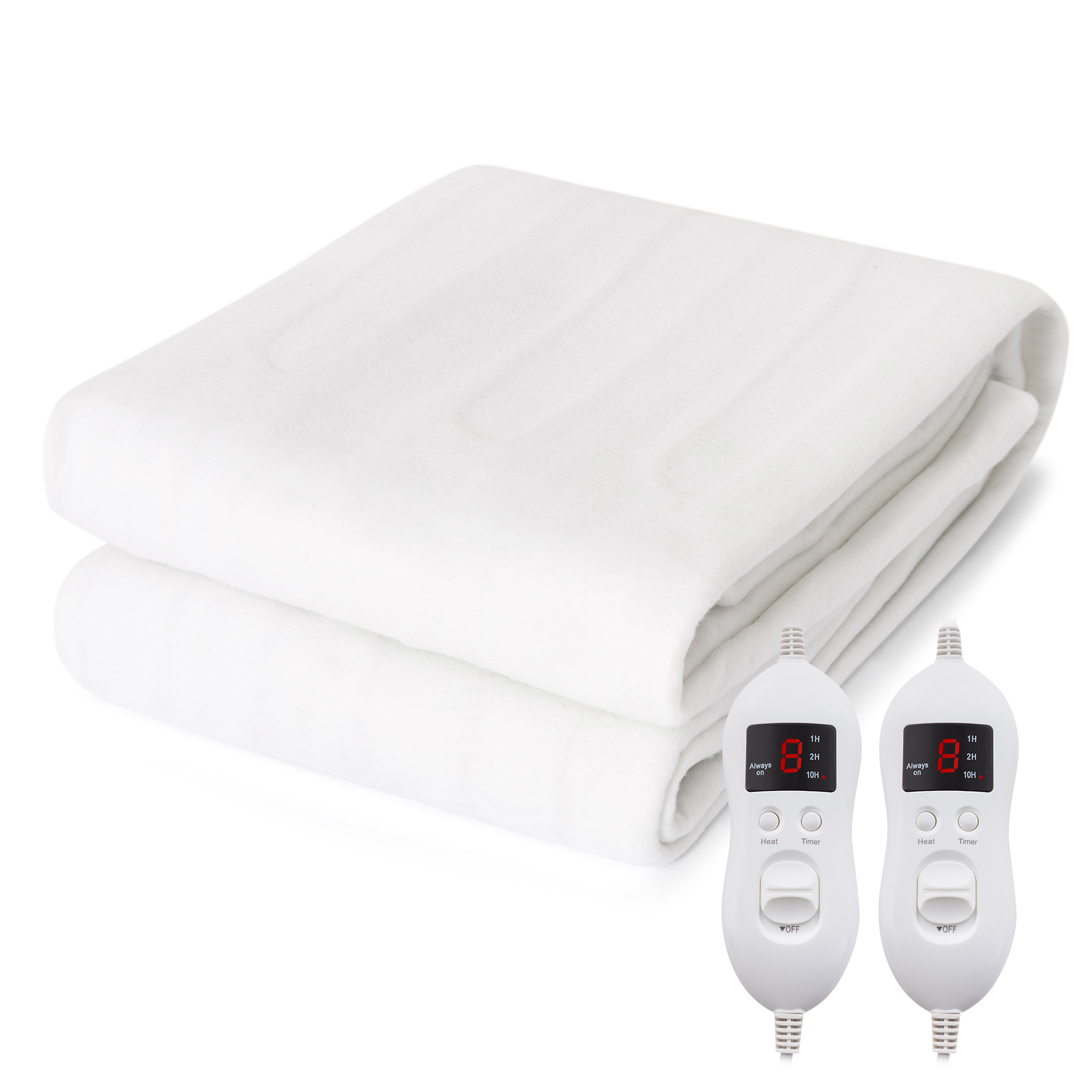 Heated Mattress Pad with 8 Temp Settings and Timing Function-L