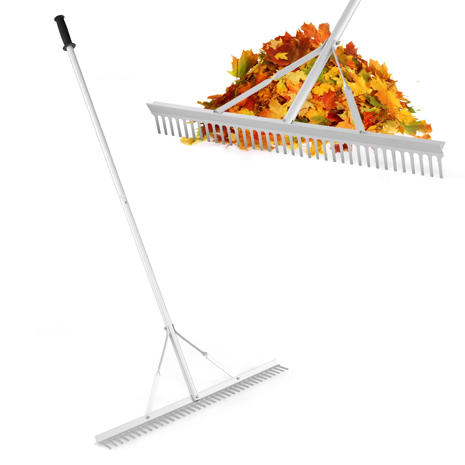 Heavy-Duty Aluminum Landscape Rake with 91 cm Wide Rake Head