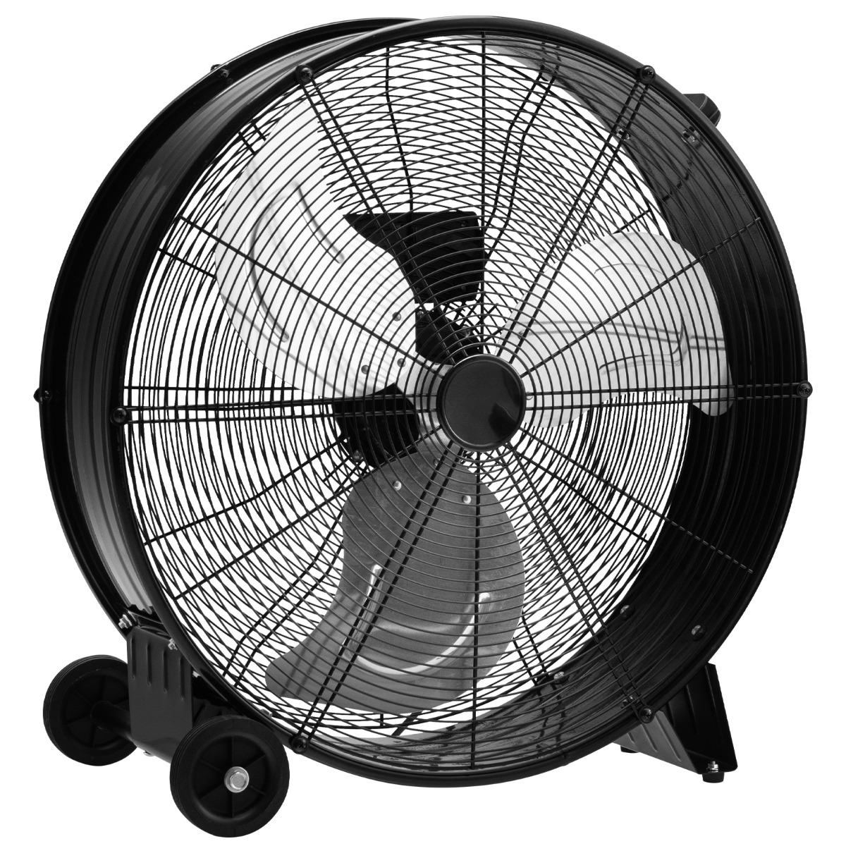 24 Inch High-Velocity Industrial Floor Fan with Wheels and Handle