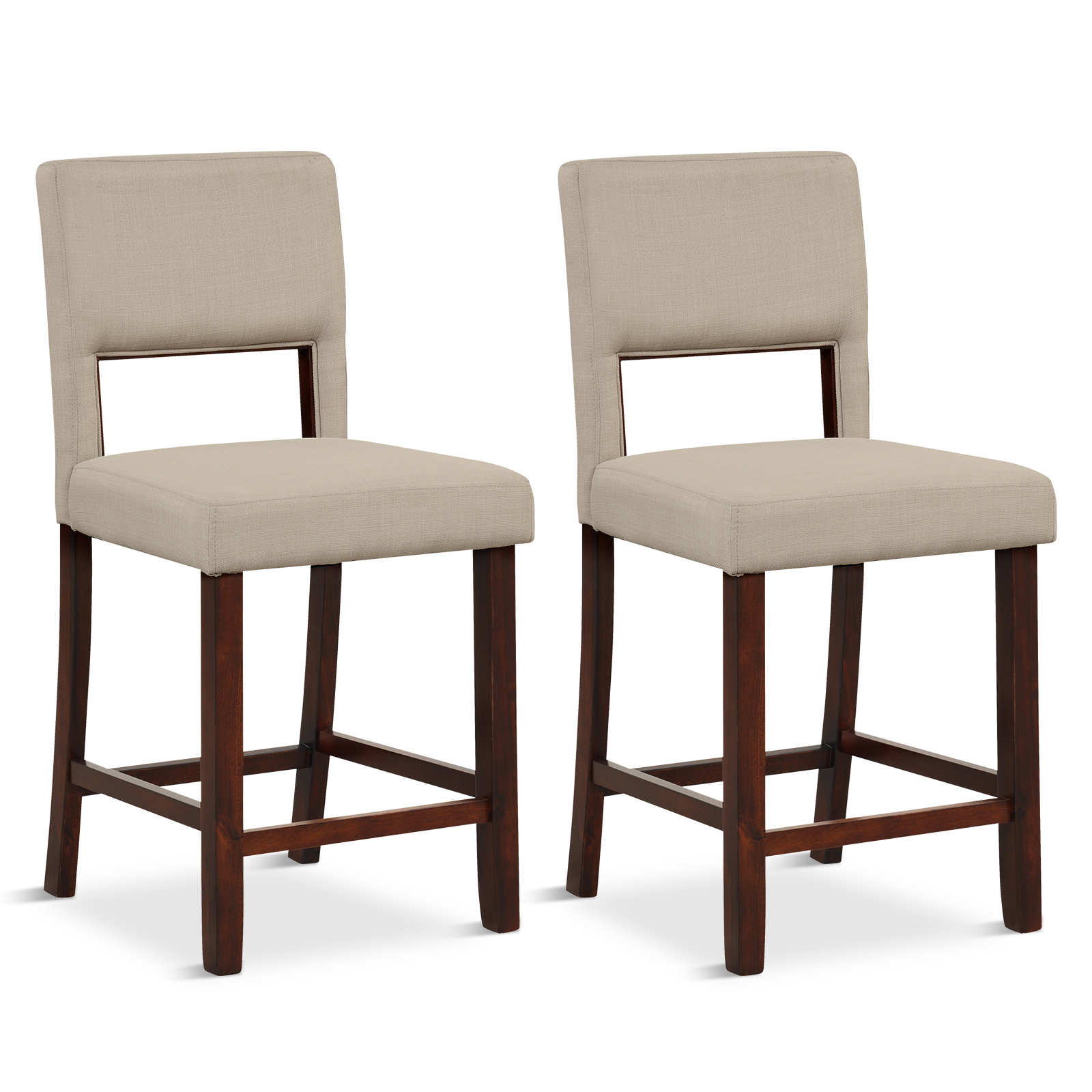 2-Piece Bar Chair Set-Beige