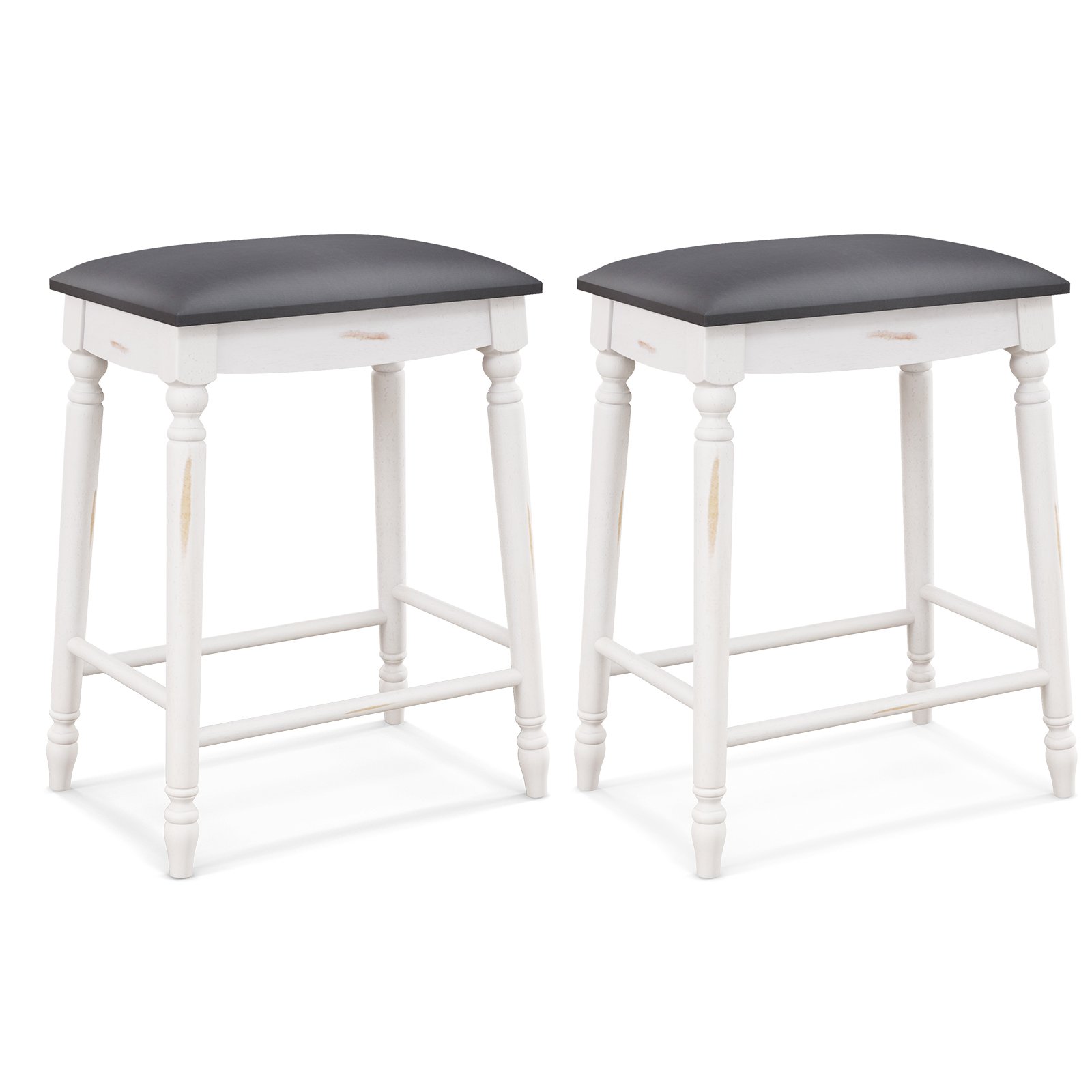 61/74 cm Upholstered Bar Stool Set of 2-61 cm